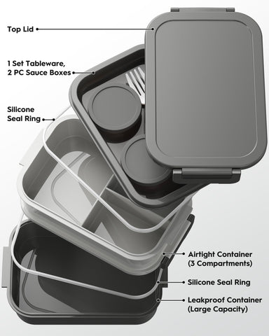 Canfanni Bento, diseño 3 niveles apilables para organizar platos.