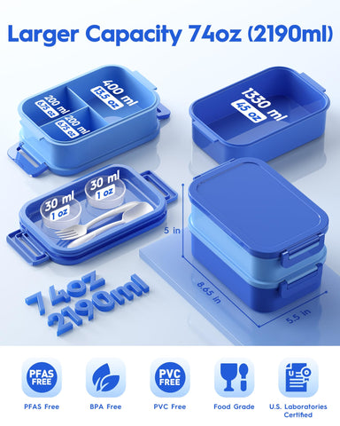 Canfanni Bento Box con aislamiento térmico que mantiene la comida a temperatura