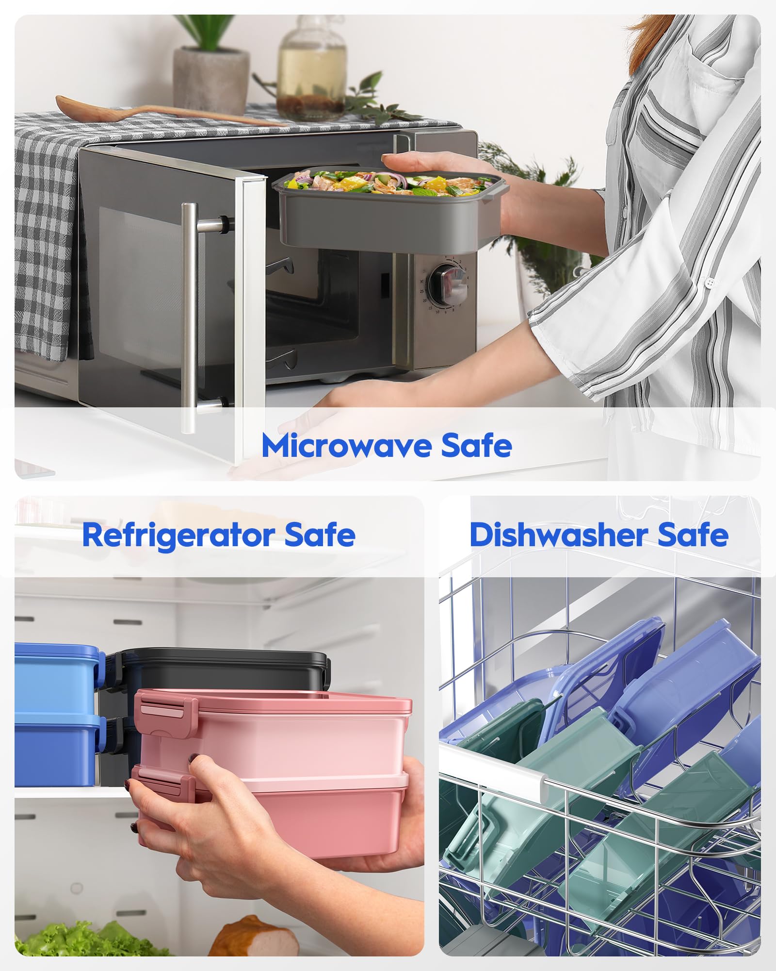 Canfanni Bento Box incluye utensilio integrado para comer fuera de casa