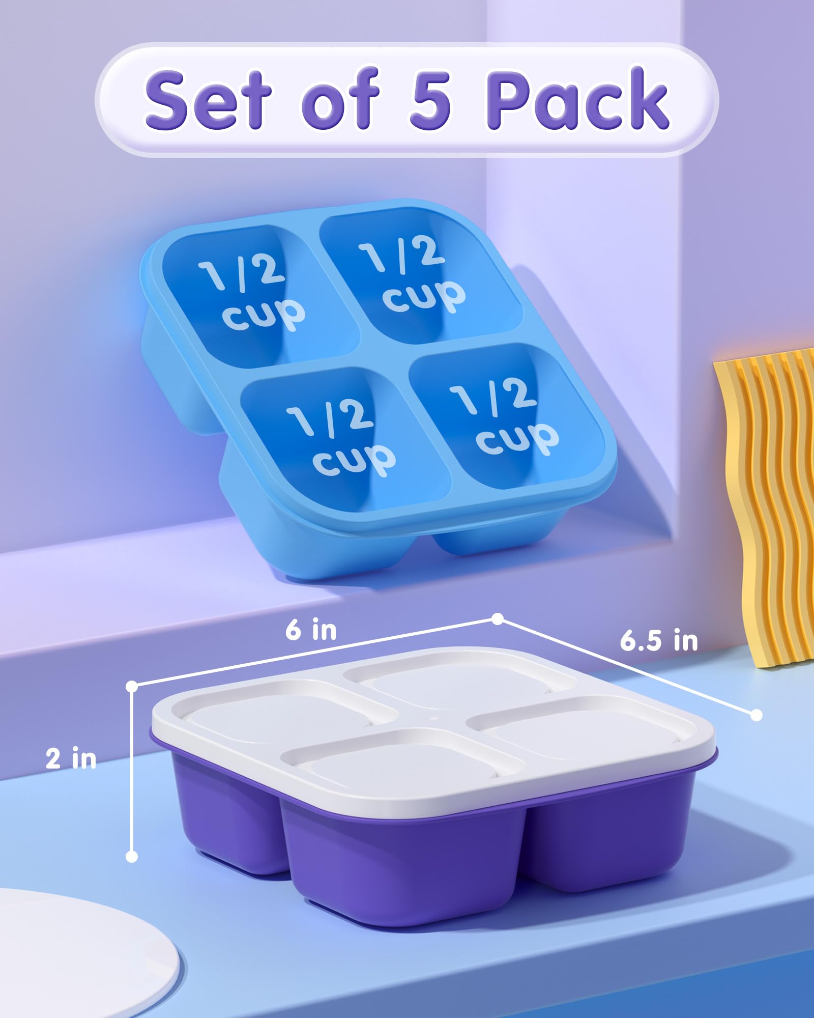 Contenedor Canfanni para aperitivos en 5 colores, ideal para organizar el día.