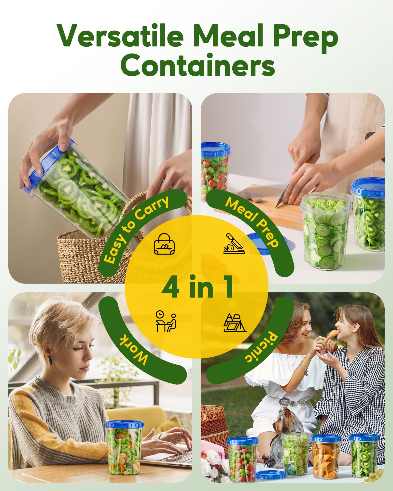 Canfanni: contenedores 33oz portátiles para llevar comidas a diario