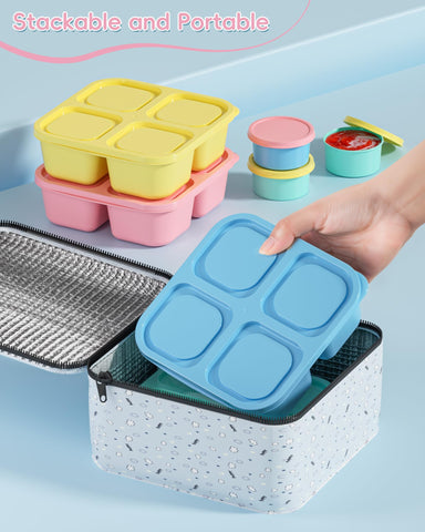Canfanni diseño apilable, ahorra espacio en refrigerador.
