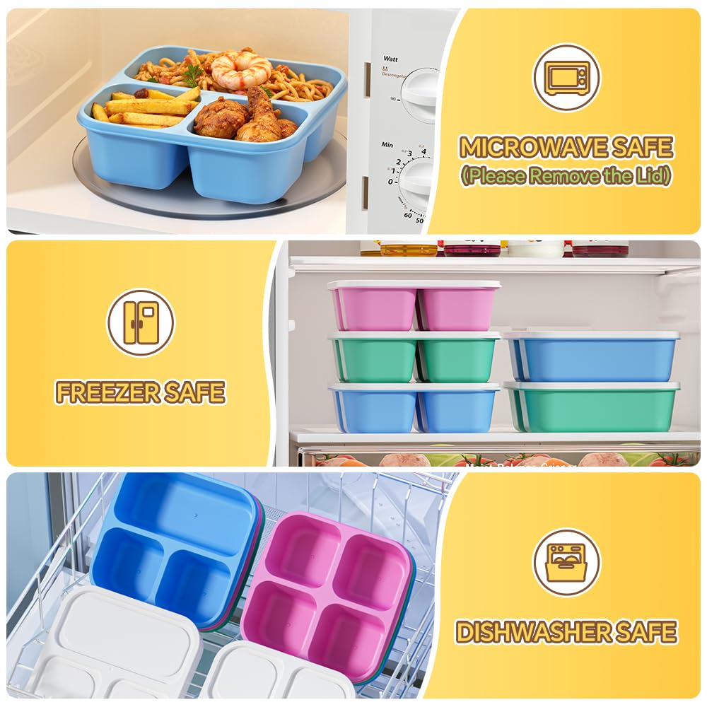 Canfanni contenedor apto para microondas, práctico para calentar