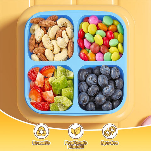 Canfanni contenedor de meriendas sin BPA, plástico seguro