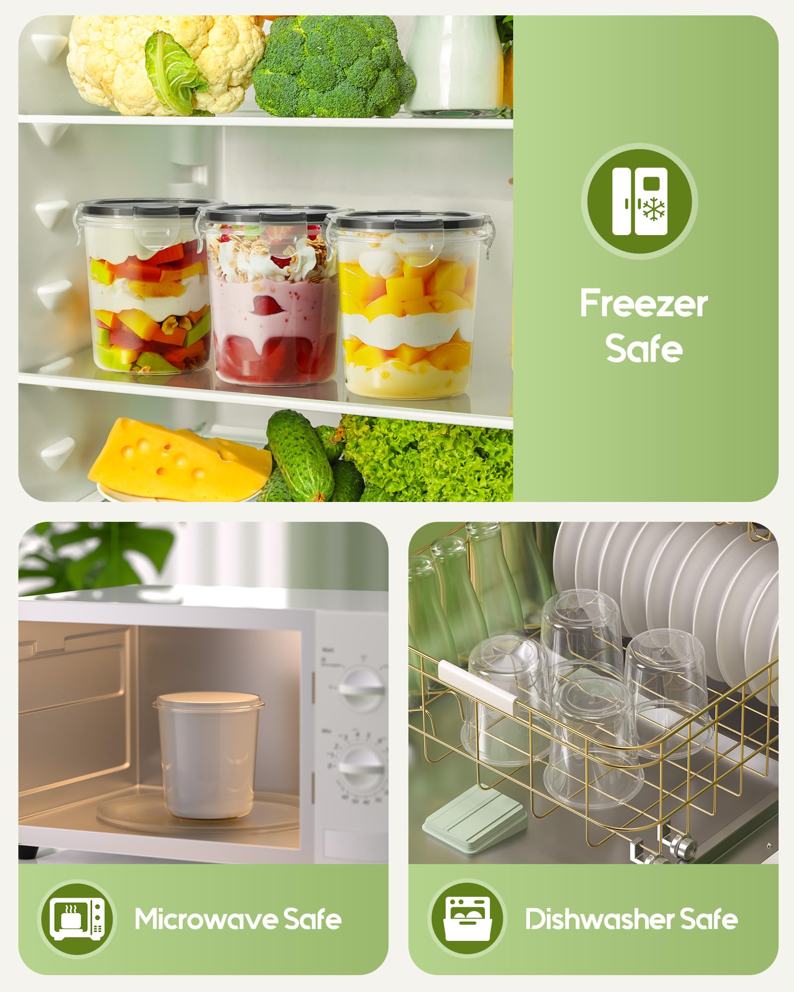 Canfanni diseño apilable para ahorrar espacio en la cocina