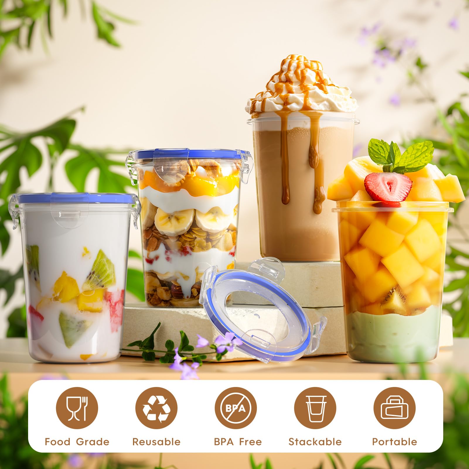 Canfanni compartimento seguro para llevar desayuno rápido al trabajo o campus.