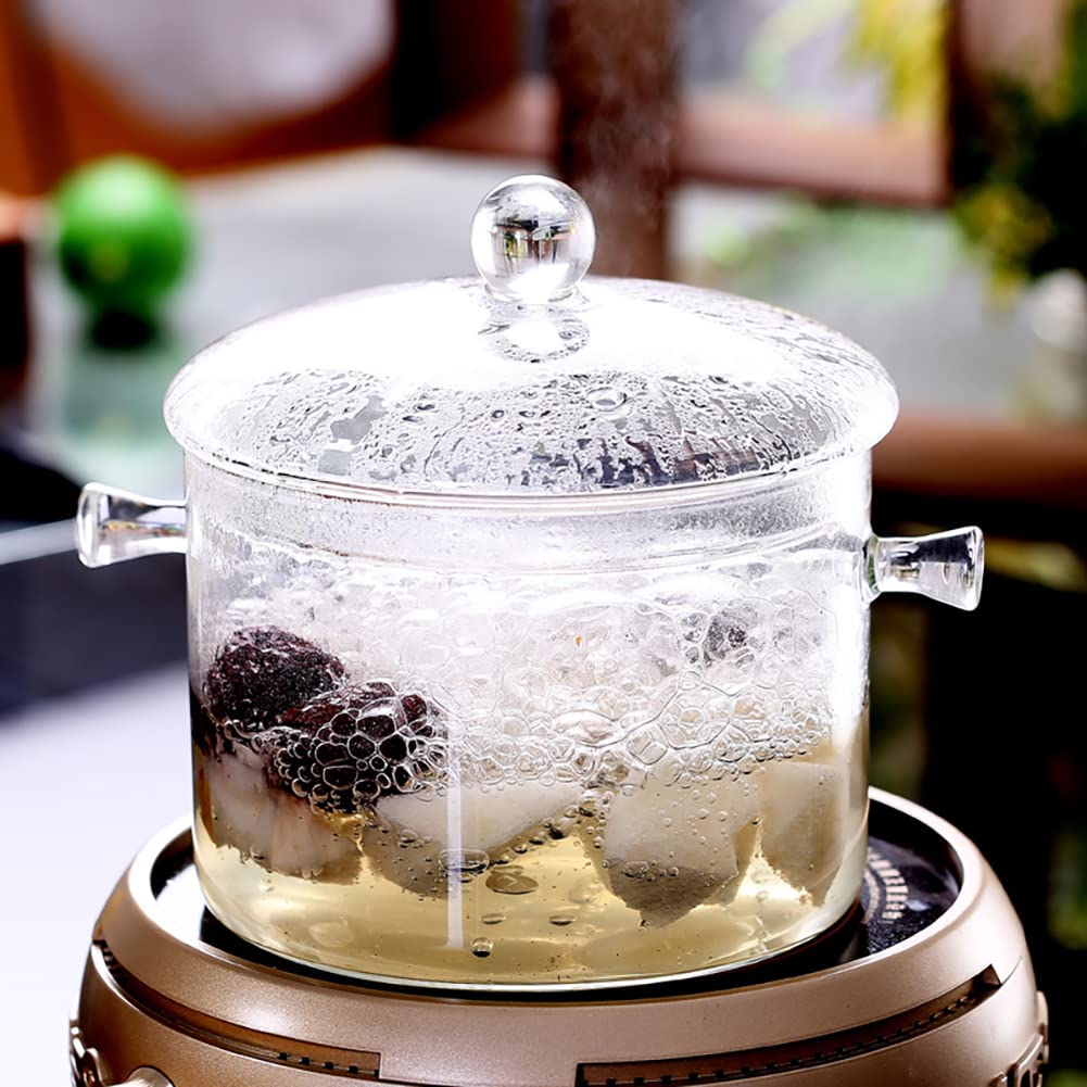 Cangfort olla vidrio borosilicato, apta para cocina segura y saludable.