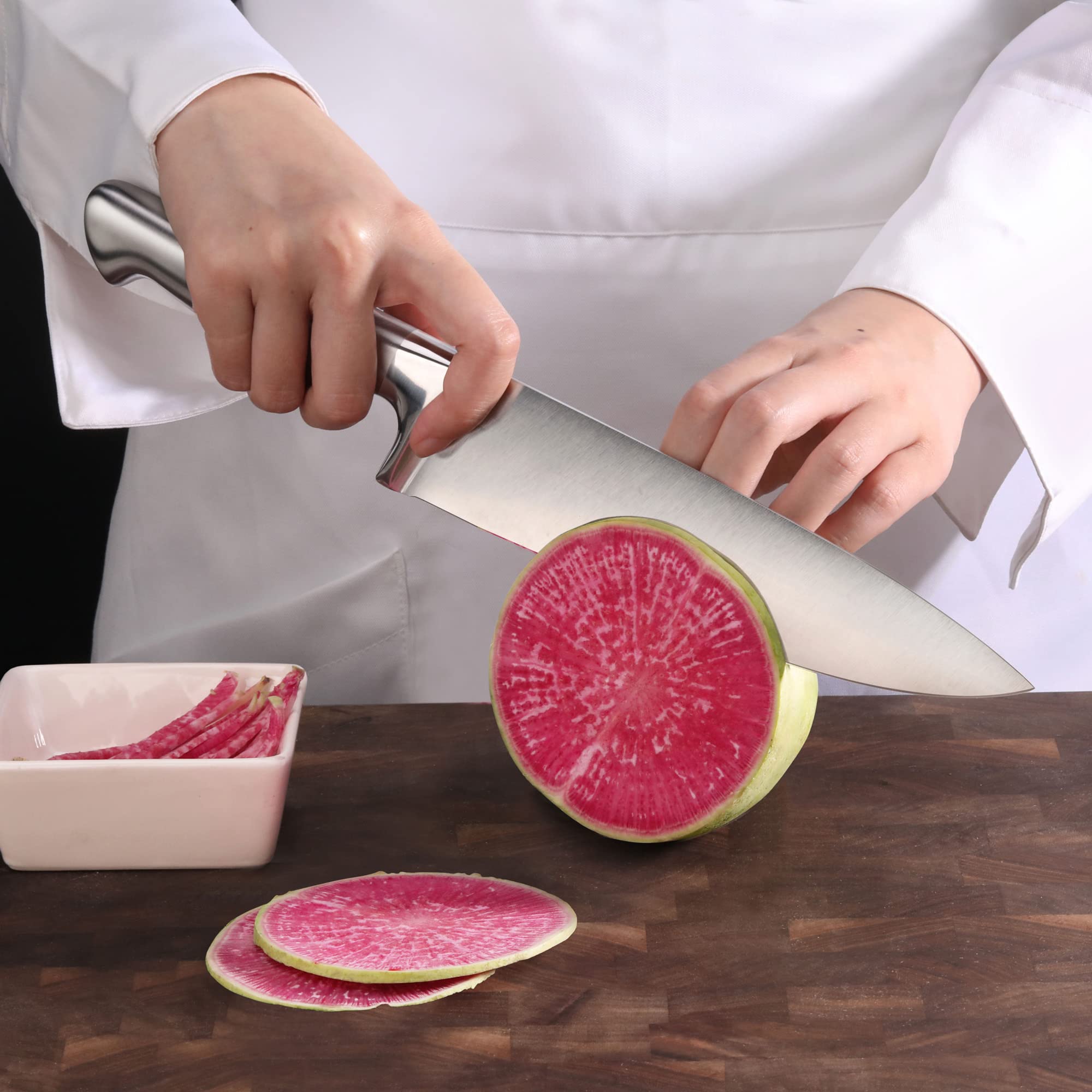 Cangshan Sanford 1027051: 6 cuchillos filete dentados de 5 pulgadas, servicio de carne