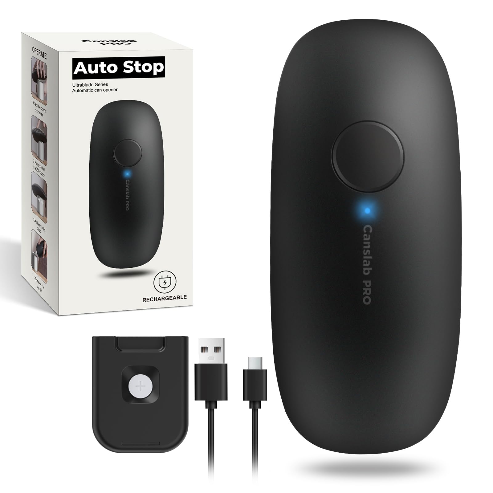 Canslab Ultrablade PRO en encimera abrelatas eléctrico con borde suave
