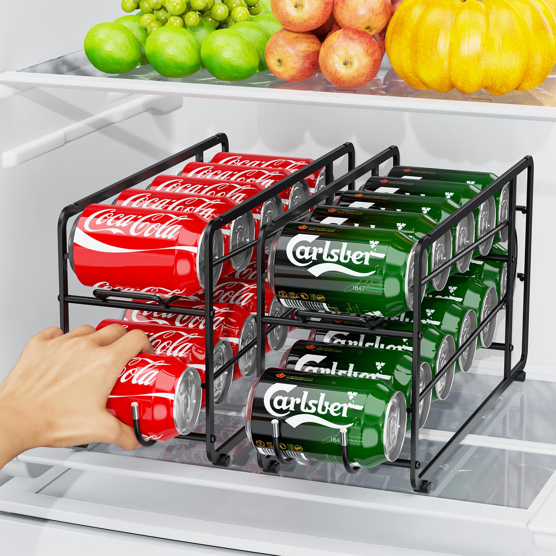 CANYAVE dispensador-latas-rotacion, rotación automática para ordenar bebidas sin esfuerzo.