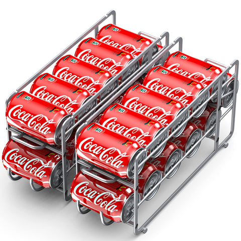 Organizador Canyave latas apilable ahorra espacio en despensa o refrigerador.