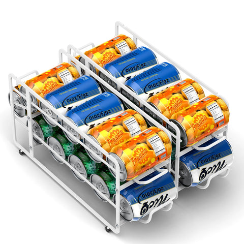 Canyave dos organizadores apilables de soda para ahorro de espacio.