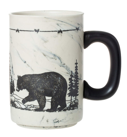 Cape Shore dibujo de ciervo en taza cerámica, estilo natural
