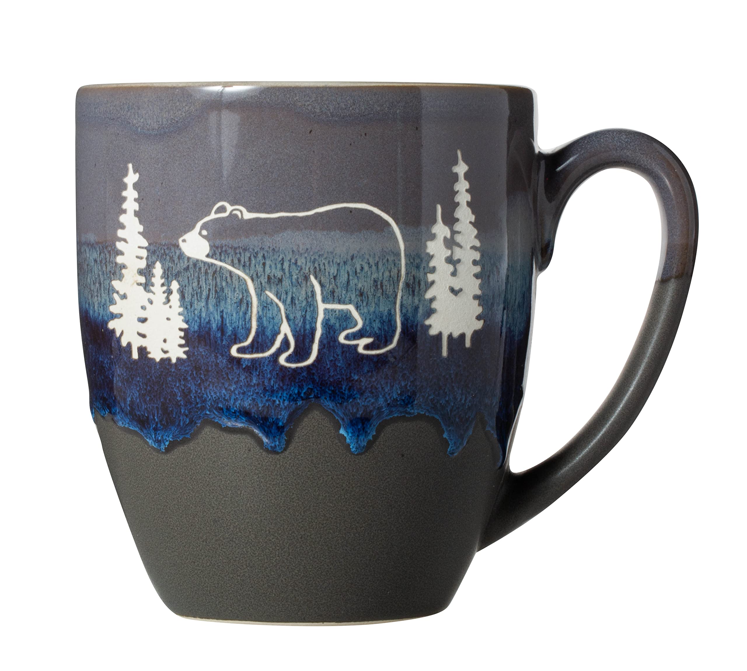 Cape Shore Freeport taza con oso grabado, ideal para amantes de la naturaleza.