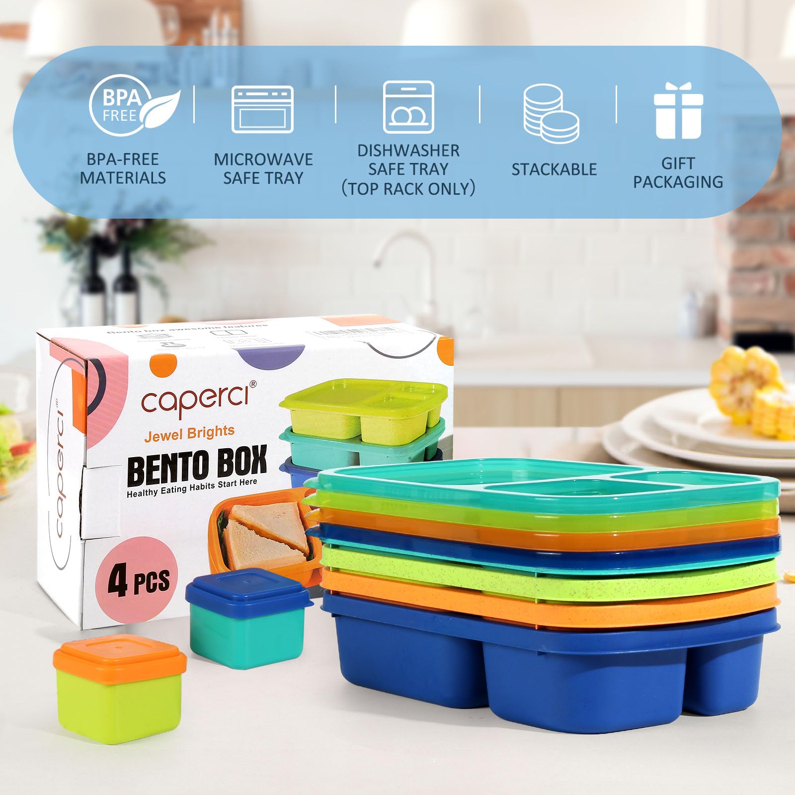 Apto para microondas con Caperci Bento para recalentar.