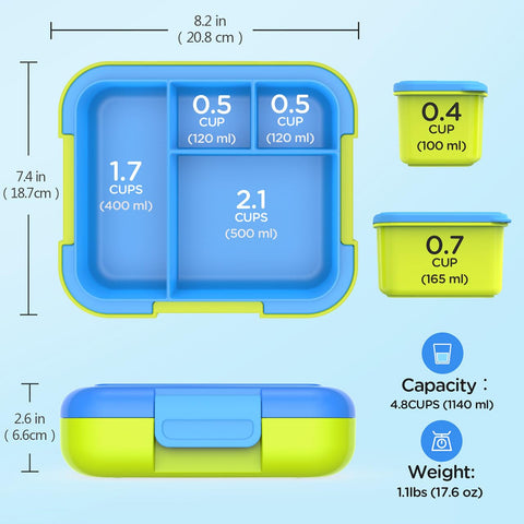Caperci Bento apto para microondas para recalentar comidas rápidamente.