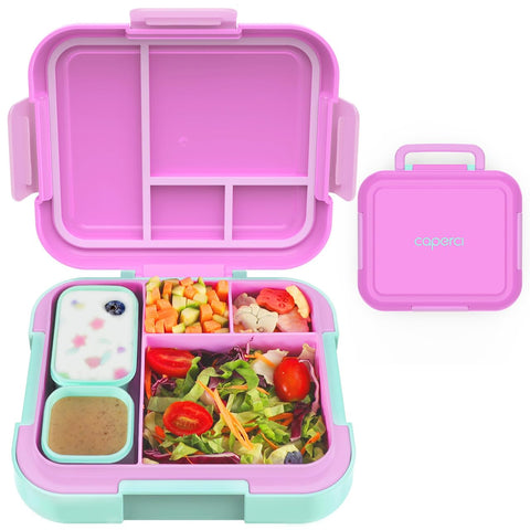 Caperci Bento Box para niño con capacidad 4.8 tazas para almuerzos escolares