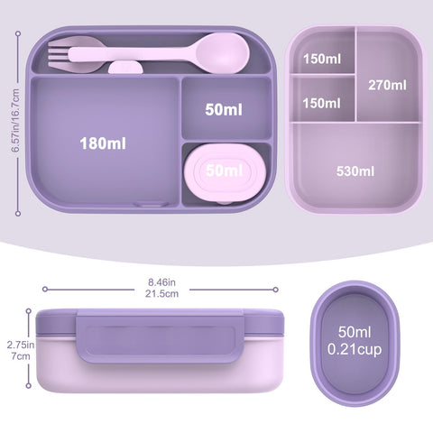 Caperci Bento caja de almuerzo práctica para llevar comidas completas.