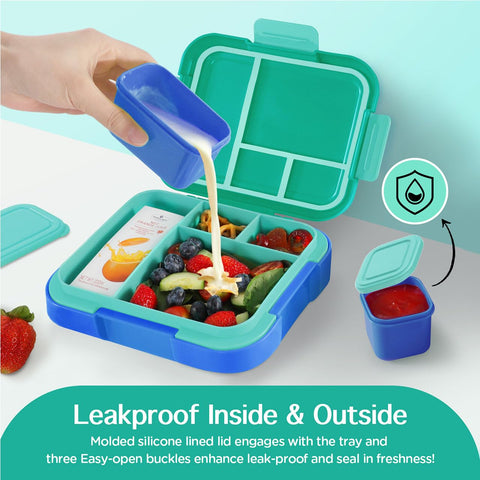 Caperci bento de cuatro compartimentos: comida variada en una caja.