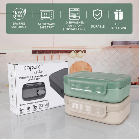 Caperci Bento durable y fácil de limpiar para uso diario y repetido.
