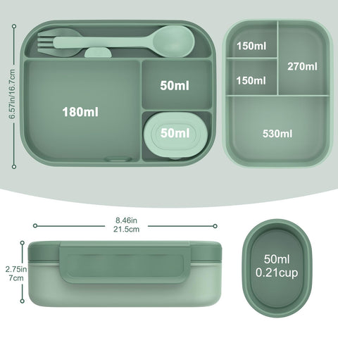 Caperci Bento libre de BPA y apto para lavavajillas para uso diario seguro.