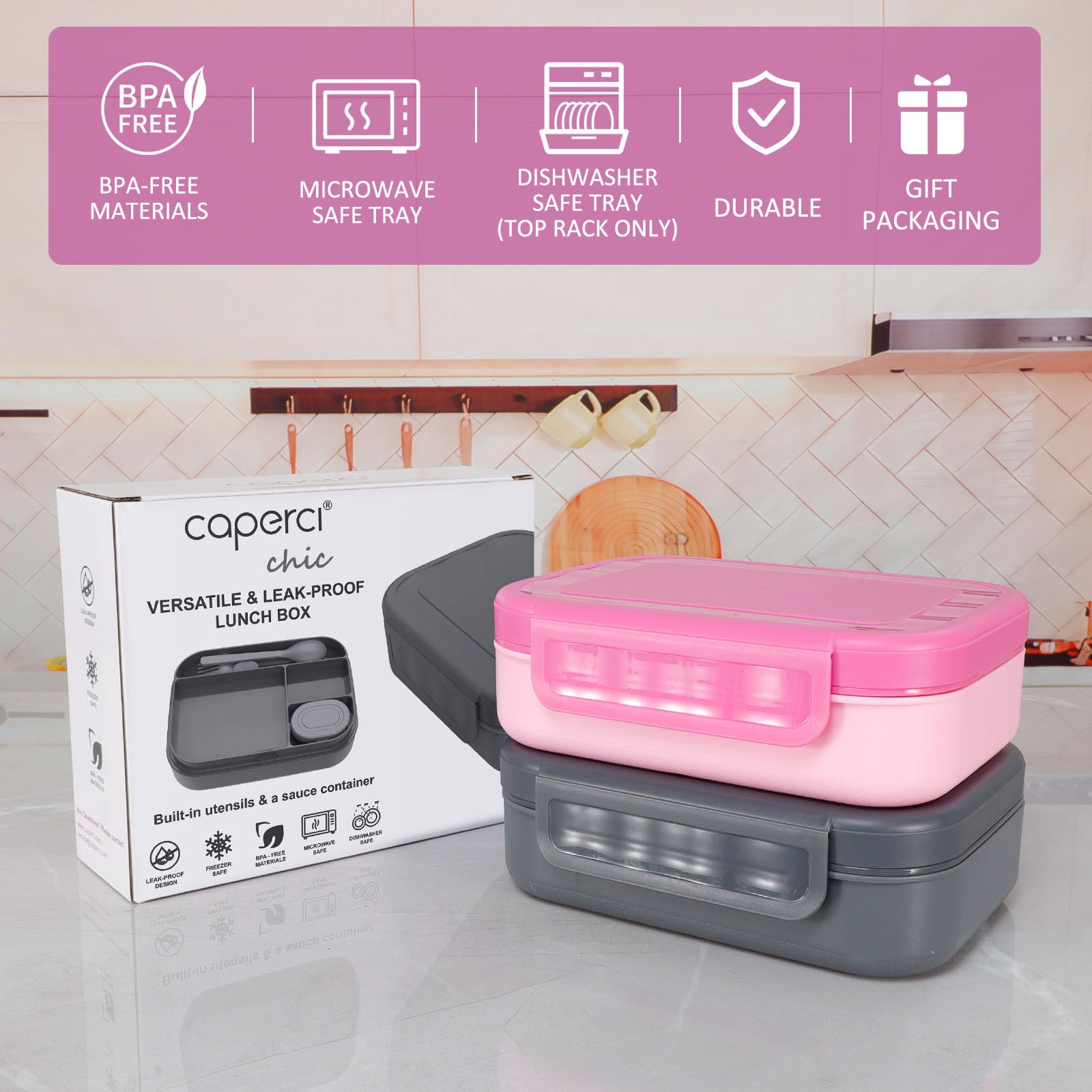 Caperci caja regalo elegante para amantes de comidas balanceadas.