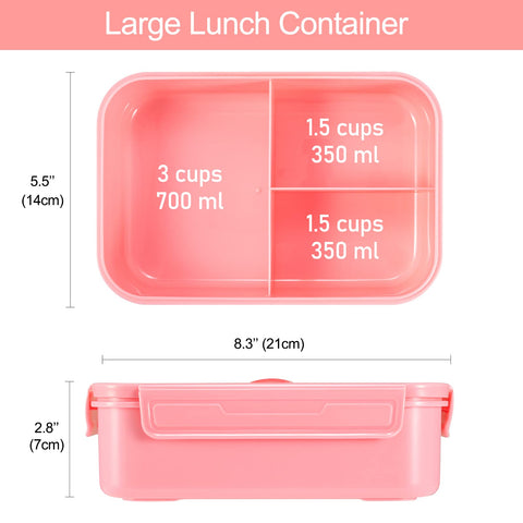 Caperci Clásica con 3 compartimentos, porciones equilibradas para comer fuera.