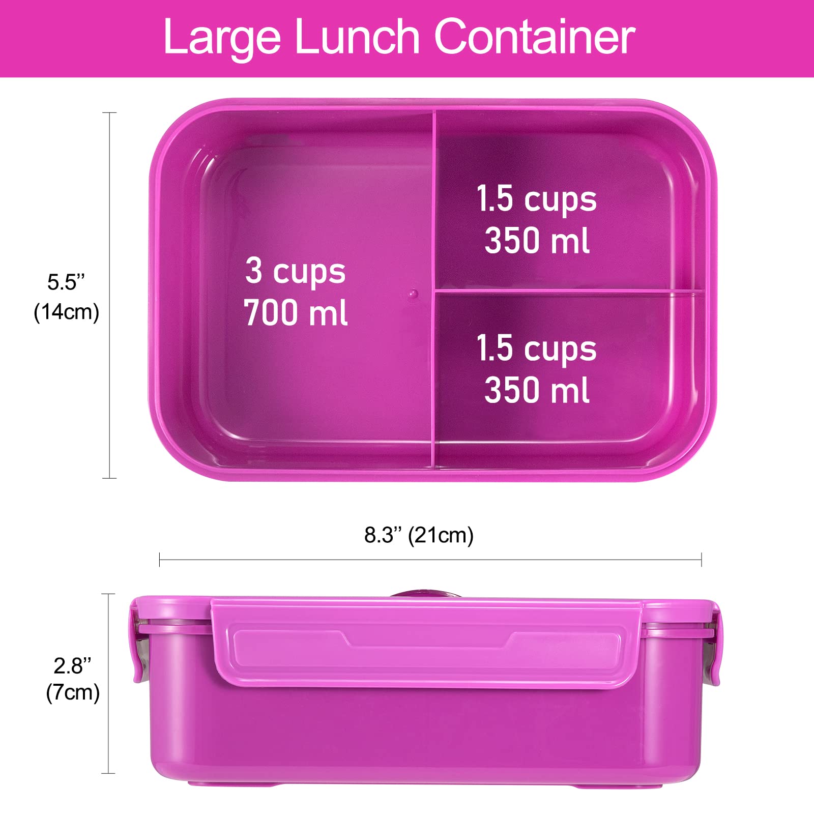 Caperci Classic: lonchera de gran capacidad, ideal para almuerzos de adultos.