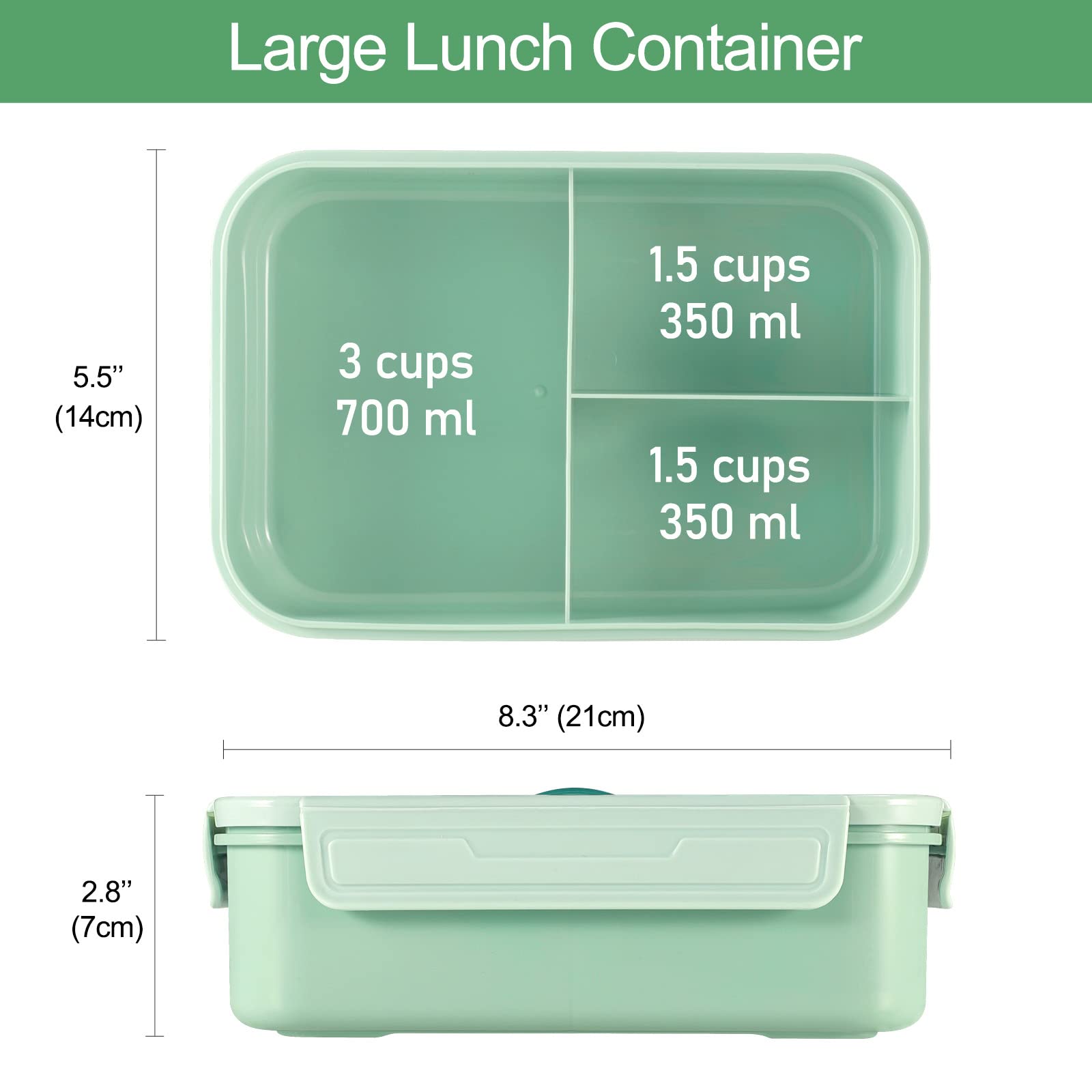 Caperci Classic con capacidad de 47 oz para porciones generosas y saciantes.