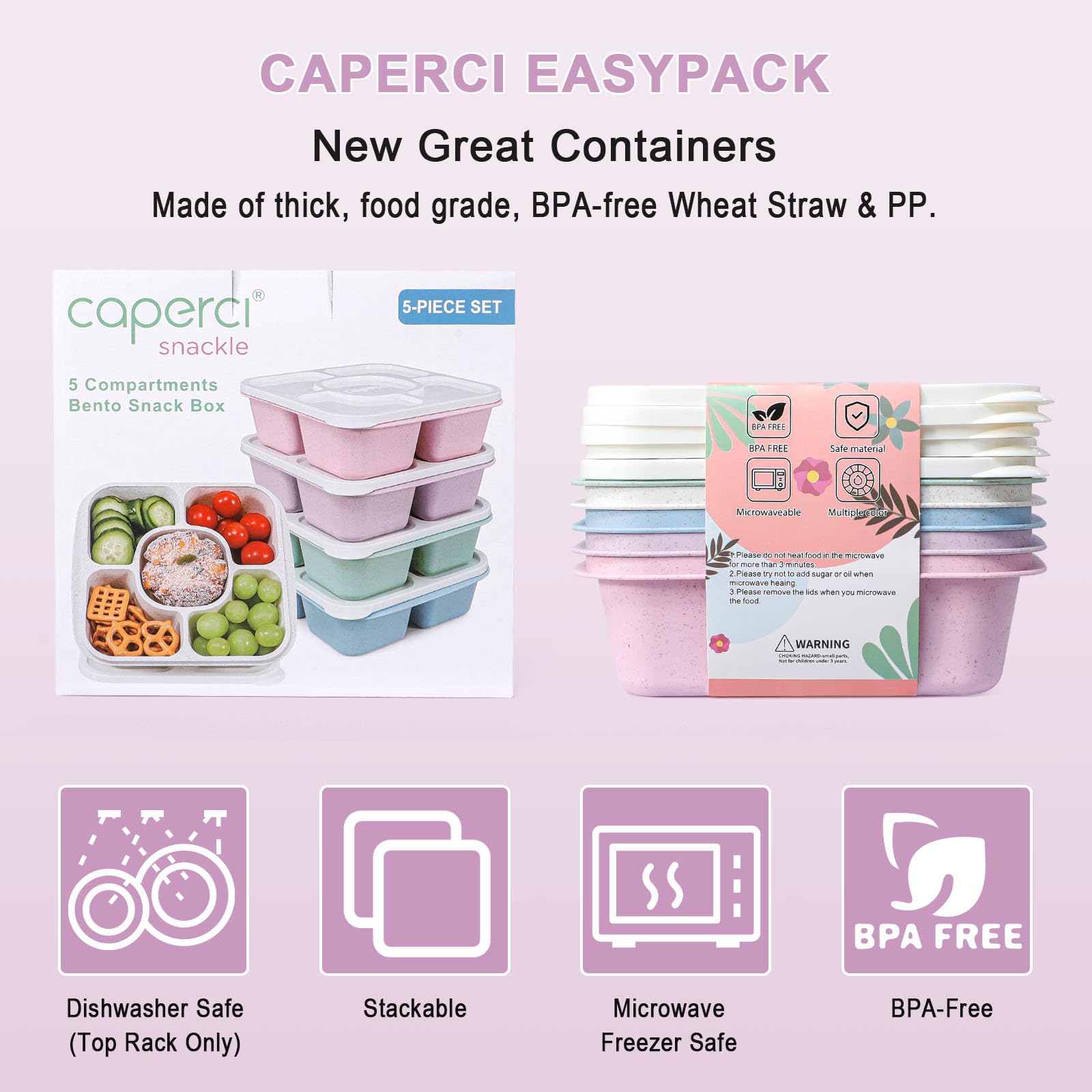 Caperci diseño apilable facilita guardar los recipientes en casa