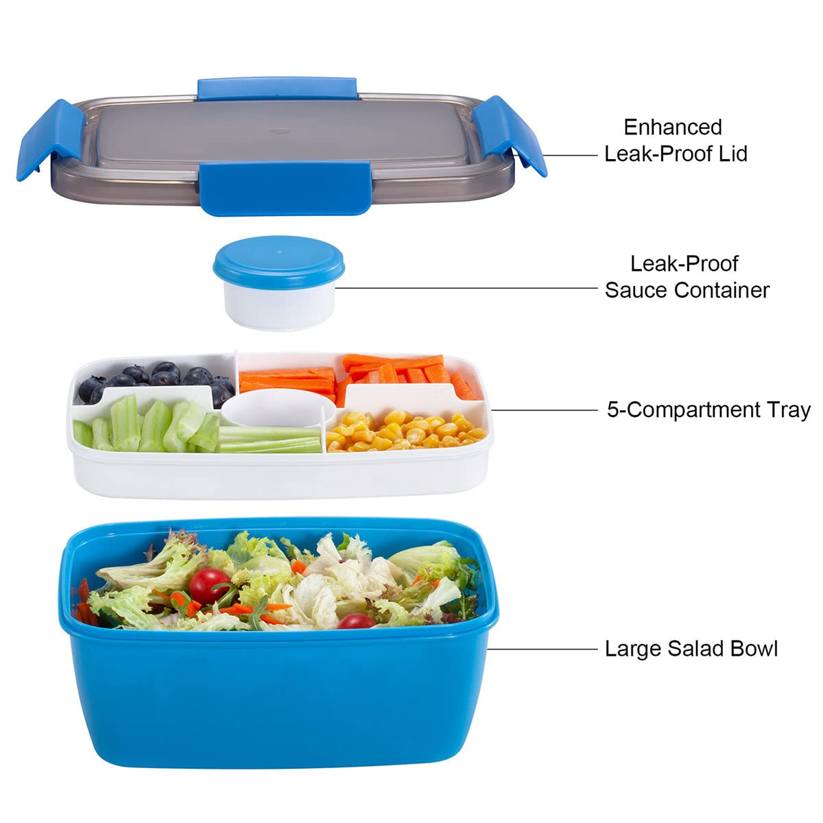 Caperci dos tazas de salsas 3oz para aderezos seguros y limpios.