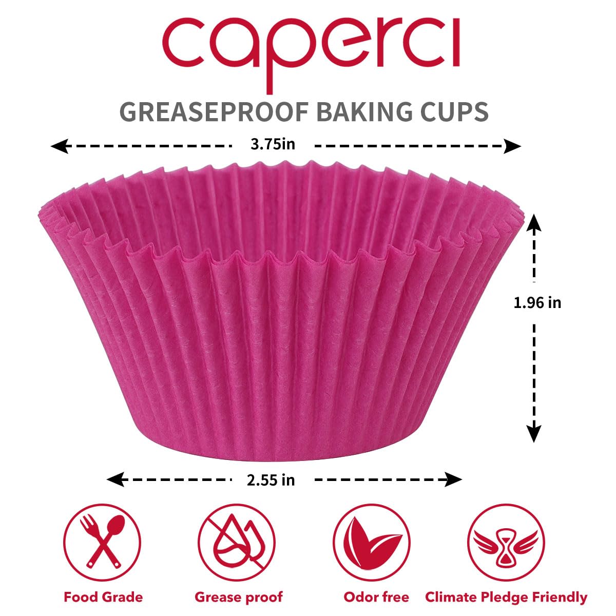 Caperci: forros cupcakes coloridos, siete tonos, para fiestas y presentaciones vistosas.