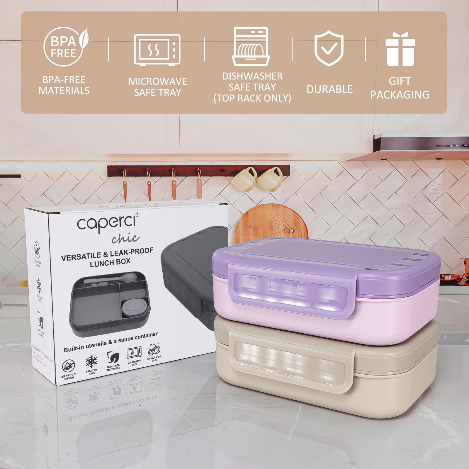 Caperci lonchera apilable diseño eco amigable y duradero