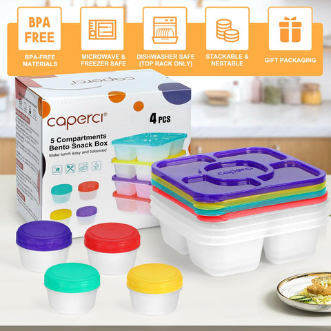 Lonchera infantil Caperci en colores brillantes para almuerzos.