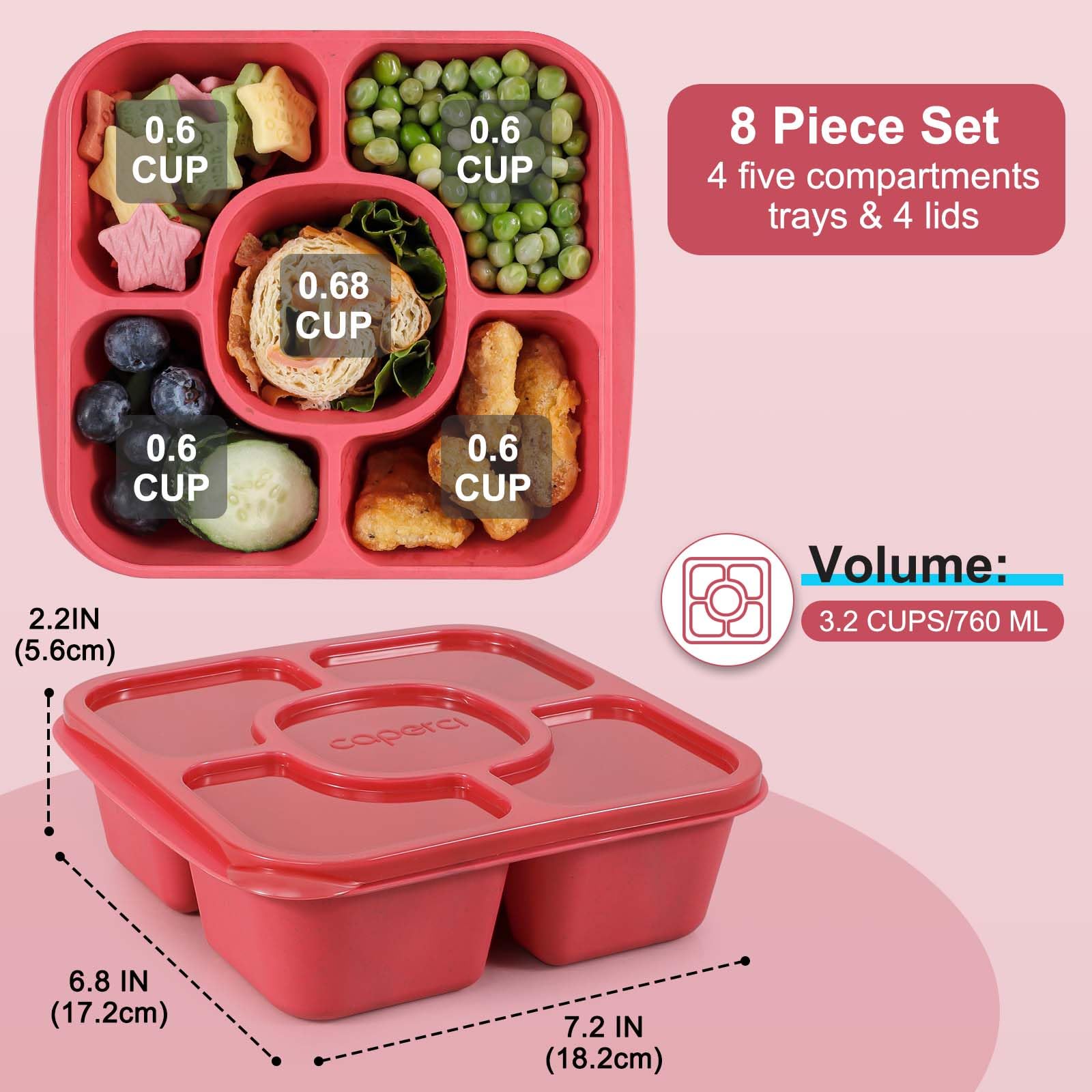 Caperci Original Bento es apto para lavavajillas y congelador para conveniencia diaria.