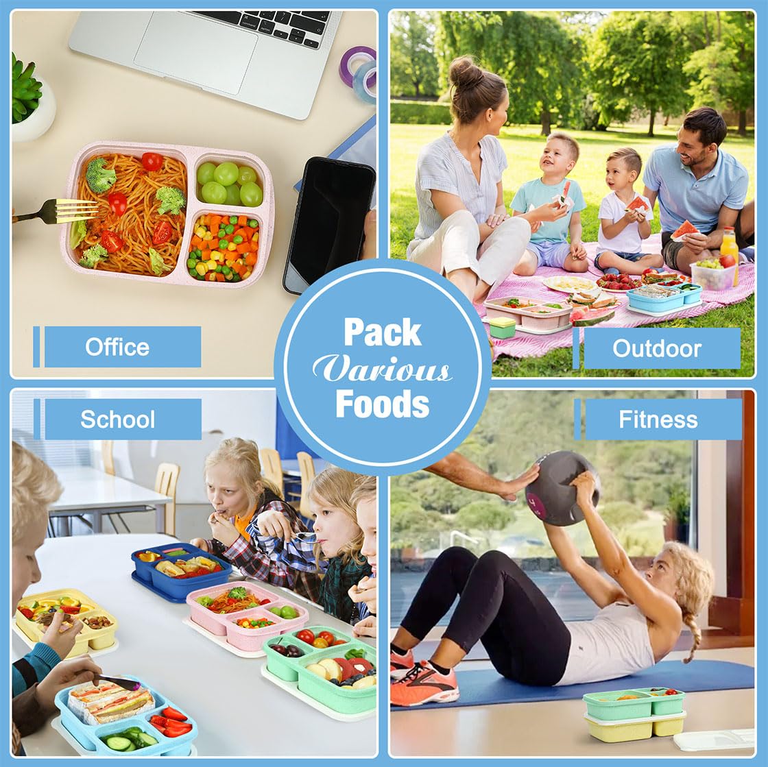 Caperci: recipientes para almuerzo aptos para microondas.
