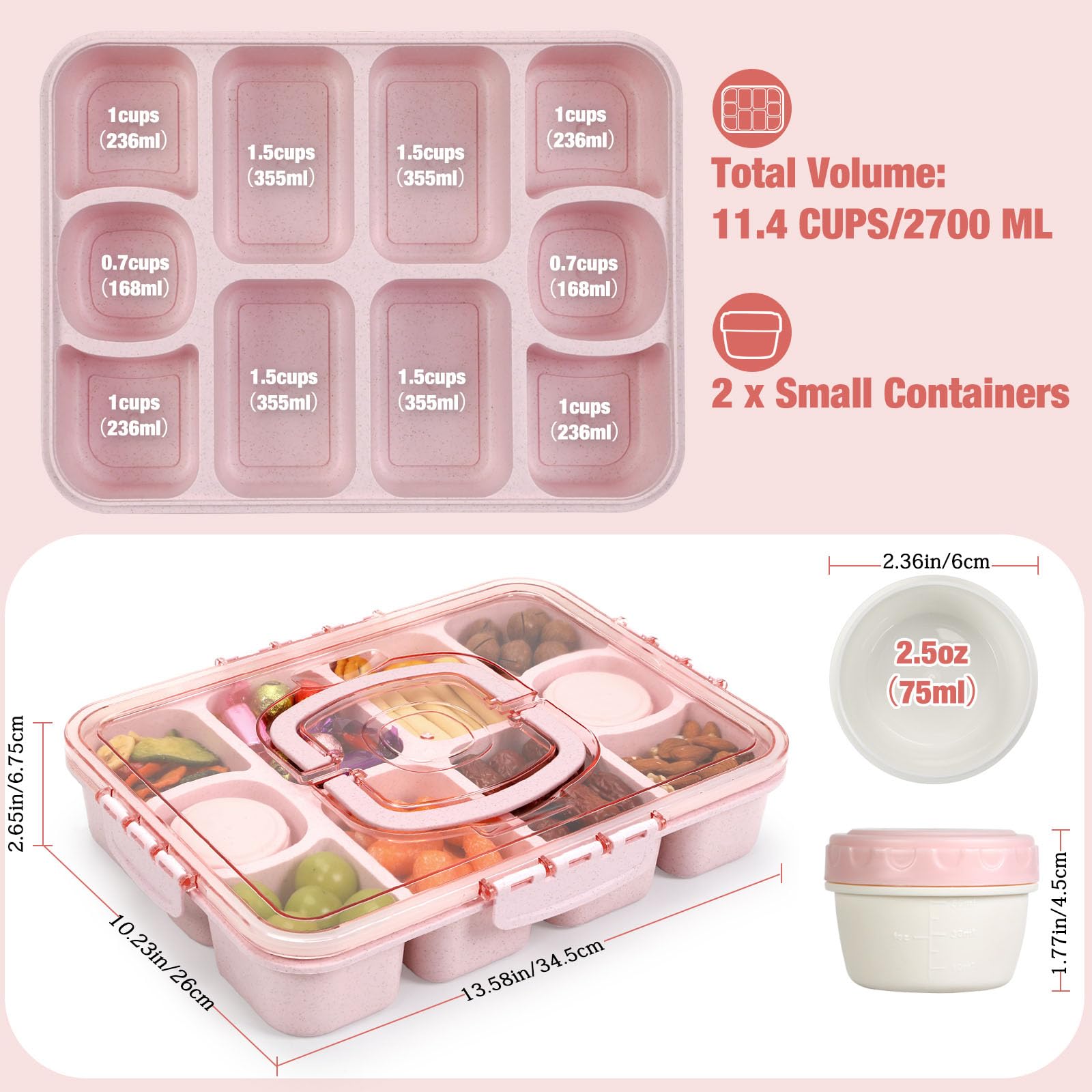 Caperci Snackle Box apto para lavavajillas, limpieza sencilla.