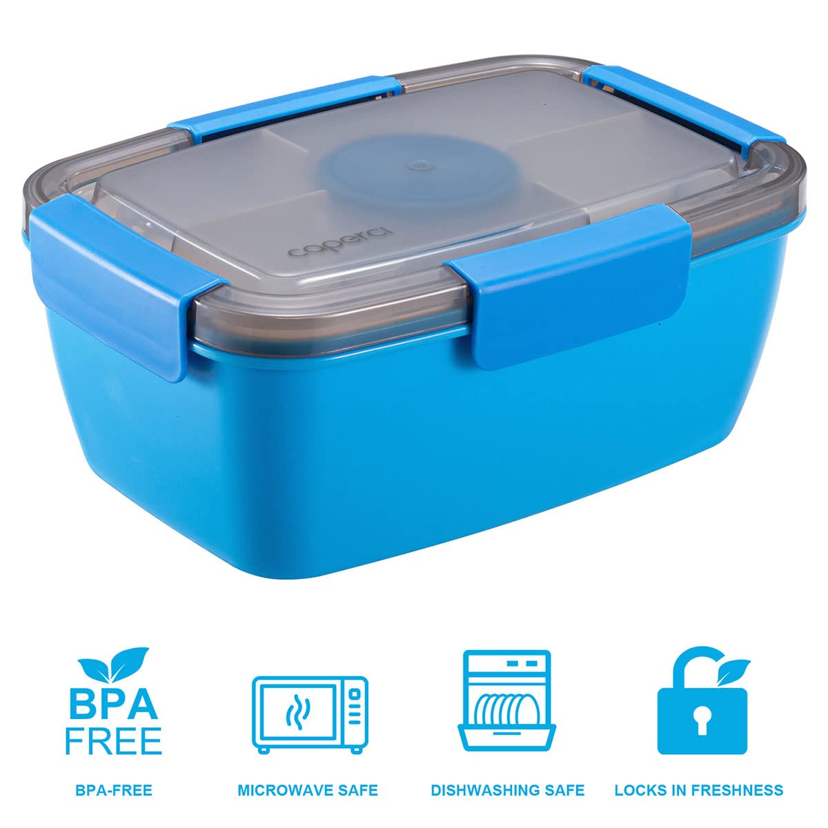 Caperci taza de aderezo 3oz con tapa para evitar derrames al transportar.