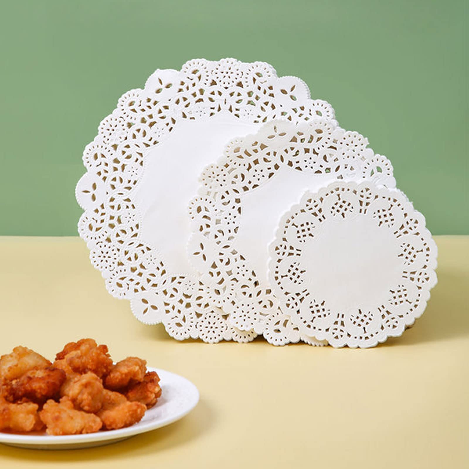 Capesaro servilleta de papel encaje 6,5 pulgadas para decoración elegante de postres.
