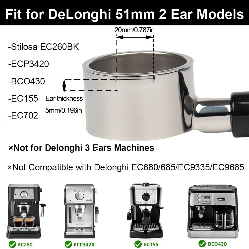 La cesta de filtro incluida de Capfei para Delonghi, lista para usar