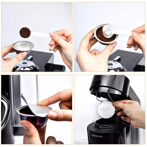 CAPMESSO tapas aluminio VertuoLine 64 mm, diseñadas para sellar cápsulas con precisión.