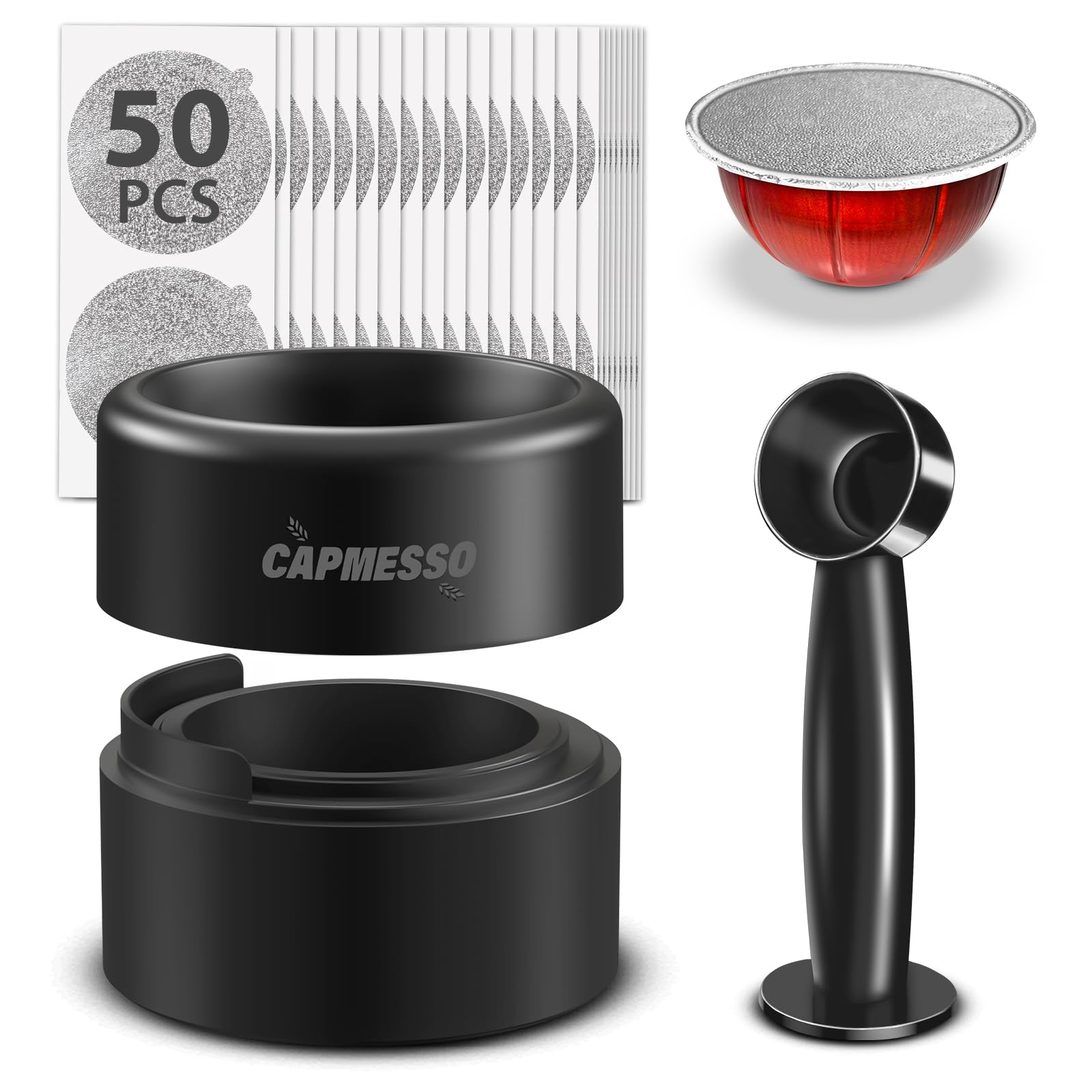 CAPMESSO kit de relleno para Vertuoline con tapas de aluminio preservando la frescura