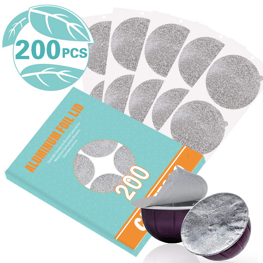 CAPMESSO sello de aluminio Vertuo 64 mm, compatible y apto para alimentos.
