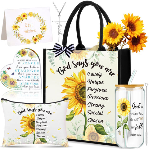 Capoda bolsa tote girasol: ideal para Biblia y objetos diarios.