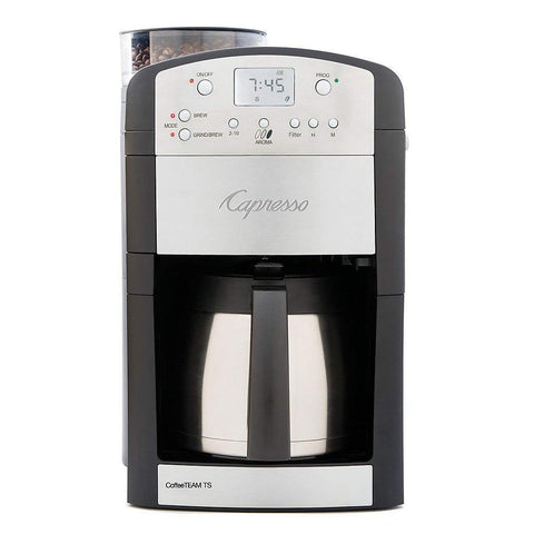 Capresso 465 cafetera con molinillo cónico para café recién molido.
