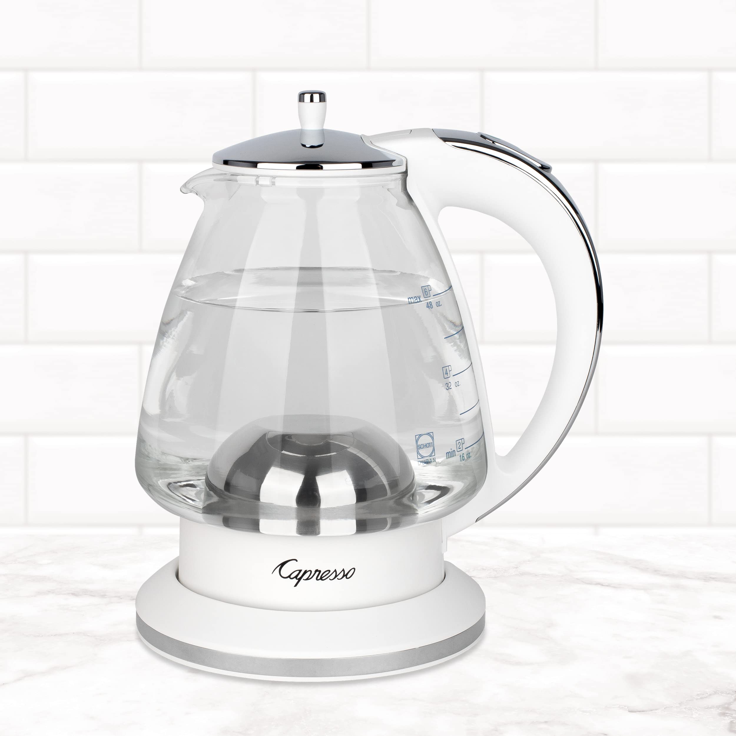 Capresso H2O Glass ideal para té, café y calentamiento para cocinar.