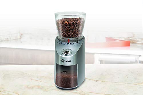 Capresso Infinity Plus ofrece 16 ajustes de molienda para diferentes métodos.