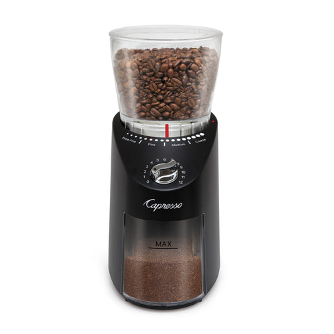 Capresso Infinity Plus, controles-16-niveles, ajuste fino para turco, espresso o infusión fría.