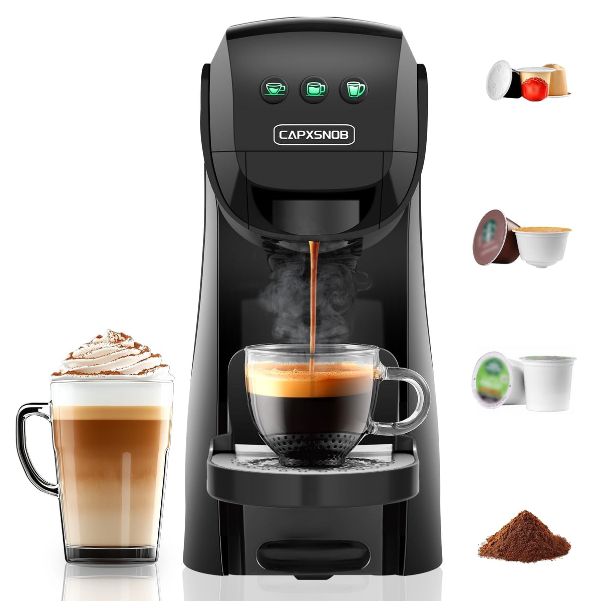 CAPXSNOB Warriors1, adaptadores desmontables para múltiples cápsulas y ahorro de espacio
