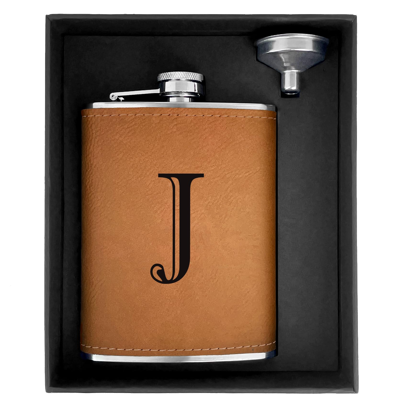 CARAKNOTS pitillera de cuero grabada con inicial, regalo personalizado y elegante.